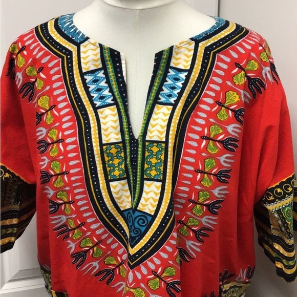 National Sport Shirts by Manhattan Mens Short Sleeve Ethnic Tunic, size L - Picture 8 of 11